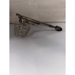 Vintage DeVilbiss Clear Faceted Glass Perfume Atomizer Silver Tone Spray Arm